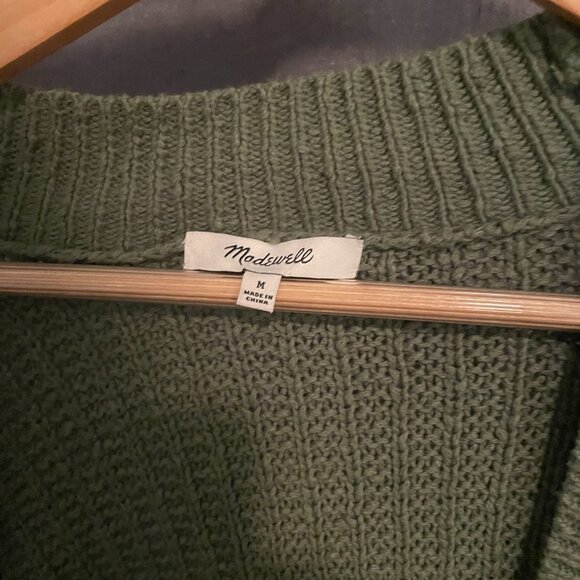Madewell Bobble Cardigan Sweater in Sage Green - Picture 7 of 10